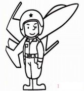 空军怎么画简单好看 空军简笔画图片