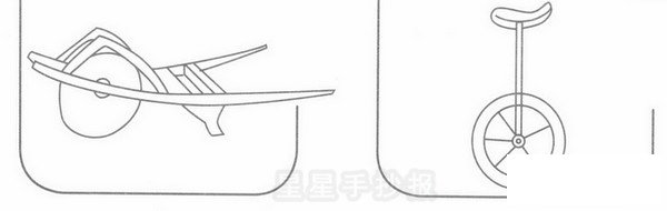 独轮车简笔画