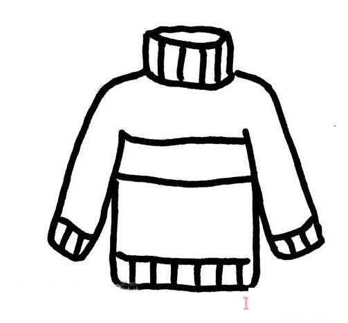 儿童高领毛怎么画可爱 毛简笔画图片