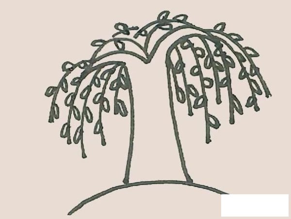 柳树简笔画图片