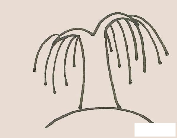 柳树简笔画图片