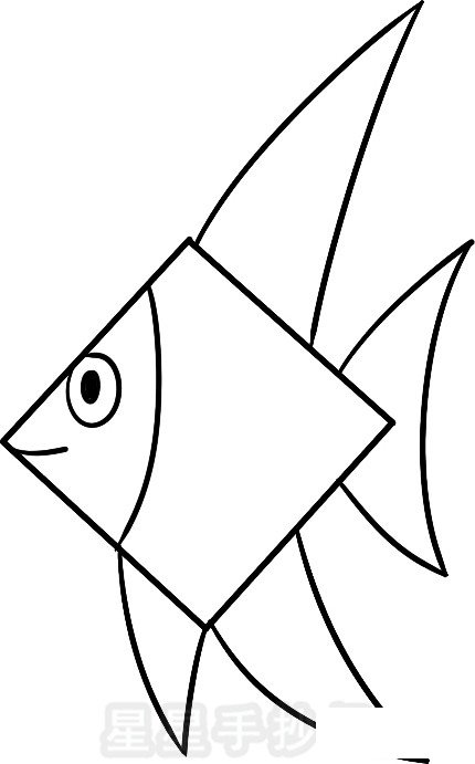 热带鱼简笔画