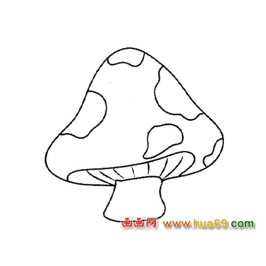 植物简笔画：蘑菇1