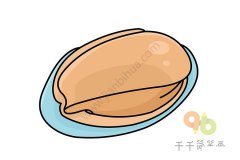 一颗鲍鱼简笔画图片