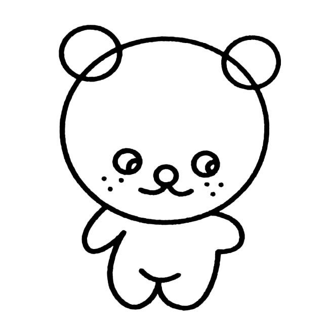 可爱玩具熊简笔画图片