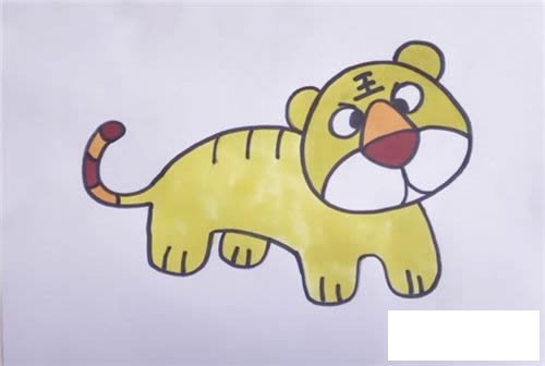 怎么画老虎简笔画图片