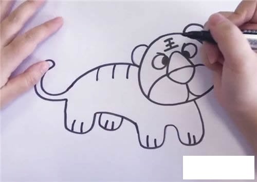 怎么画老虎简笔画图片