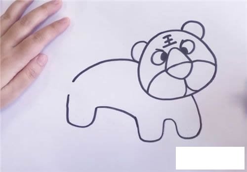 怎么画老虎简笔画图片