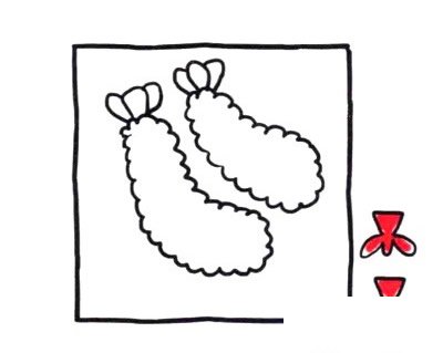 四步画出天妇罗简笔画图片