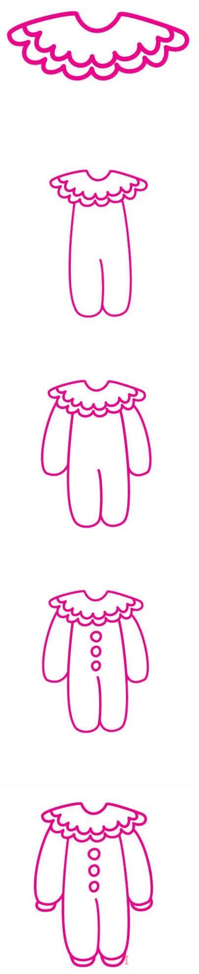 一步一步教你画小丑服简笔画怎么画