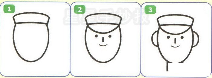 军人简笔画