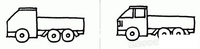 卡车简笔画