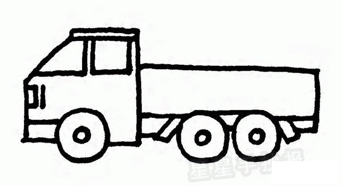 卡车简笔画
