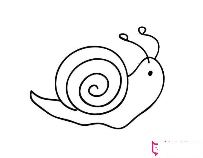蜗牛简笔画图片大全，蜗牛怎么画