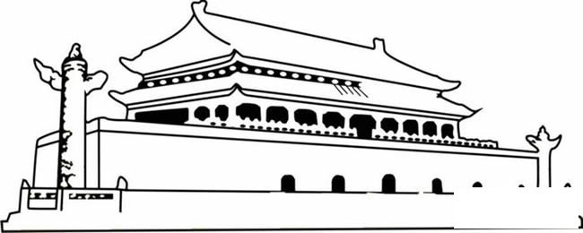 天安门简笔画图片大全