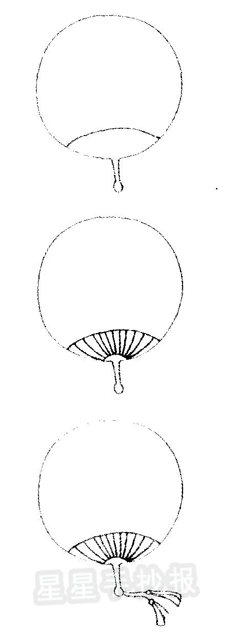 纸扇简笔画