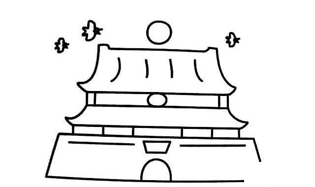 天安门简笔画图片大全