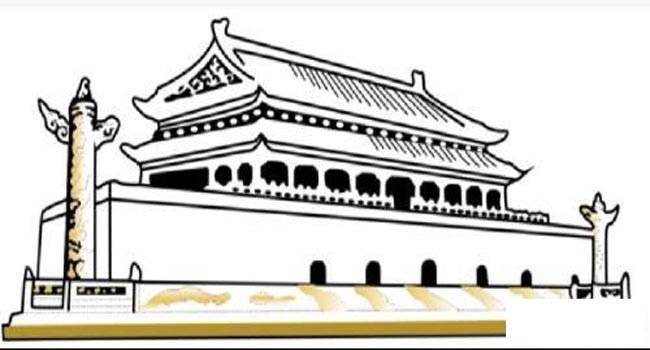 天安门简笔画图片大全