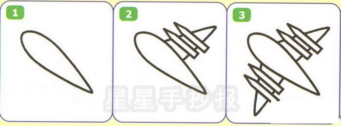 战斗机简笔画
