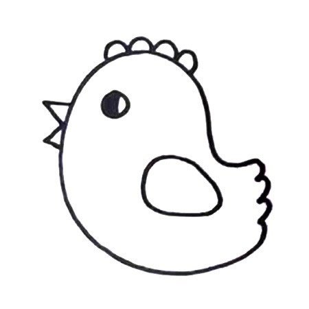 六步画出小鸡简笔画彩色图片