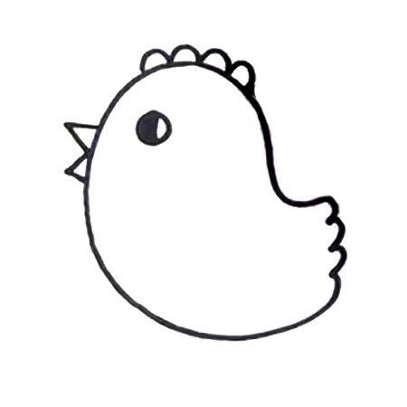六步画出小鸡简笔画彩色图片