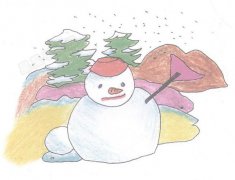 雪人简笔画怎么画