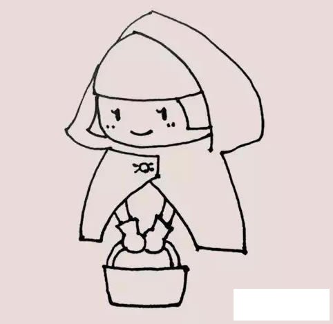 小红帽简笔画