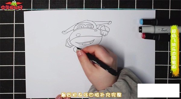 超级飞侠乐迪简笔画