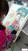 超美儿童画作品，小花旦