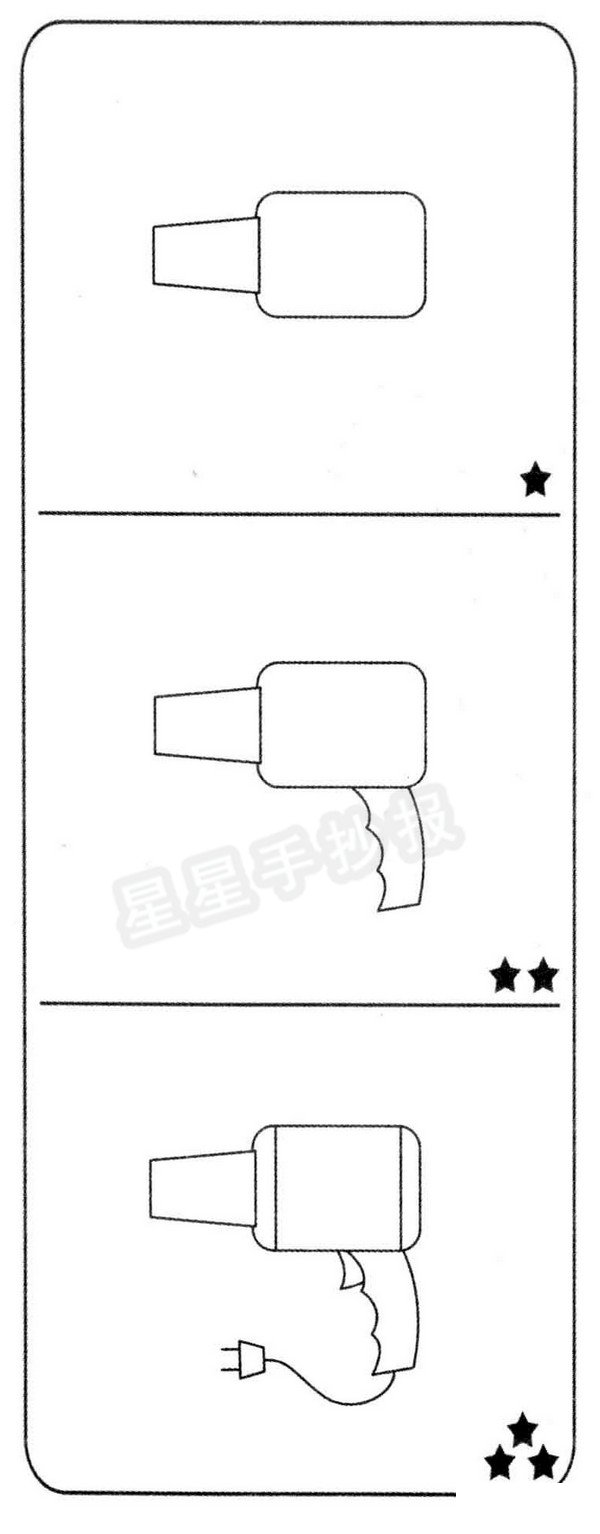 吹风机简笔画