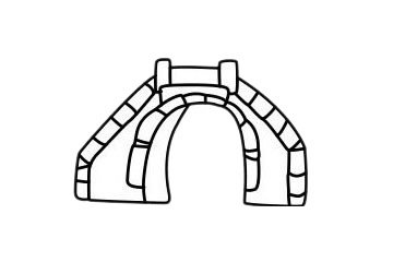 小桥简笔画图片