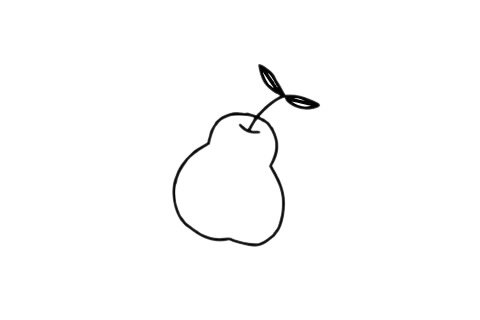 雪梨简笔画图片