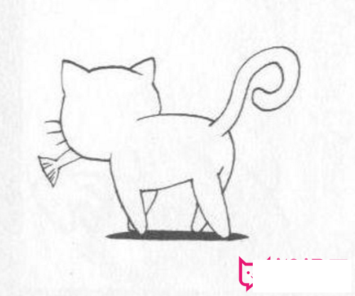 猫的简笔画，可爱的小猫咪