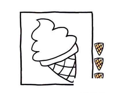四步画出冰淇淋简笔画图片