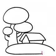 简单的风景简笔画图片，林中小屋简笔画