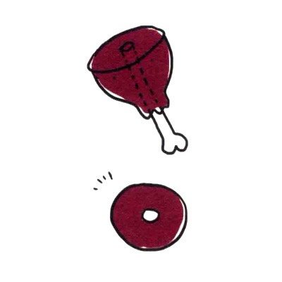 四步画出鸡腿简笔画图片