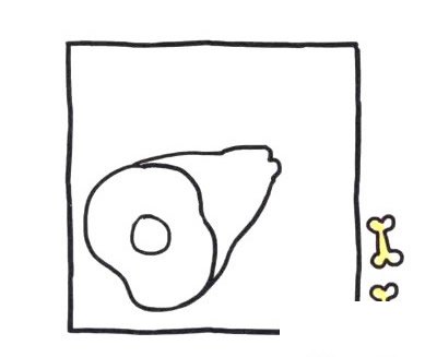 四步画出鸡腿简笔画图片
