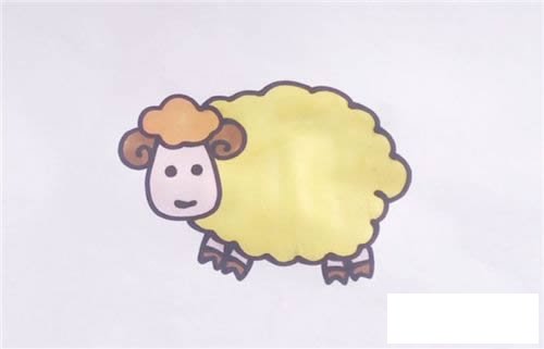 小羊简笔画具体步骤