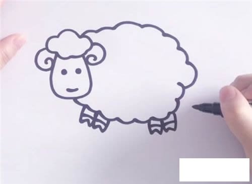 小羊简笔画具体步骤