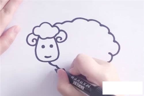 小羊简笔画具体步骤