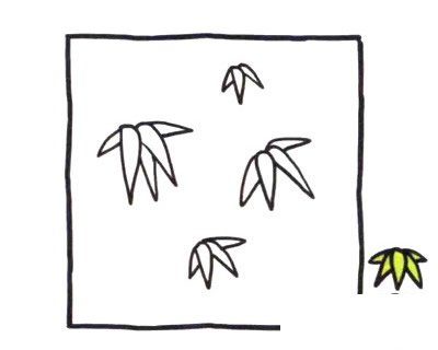 四步画出竹子简笔画图片