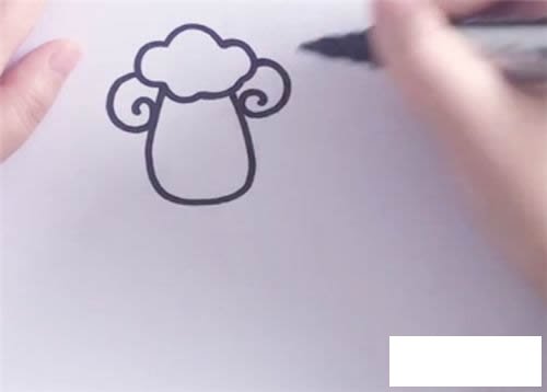 小羊简笔画具体步骤