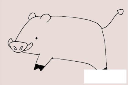 野猪简笔画图片
