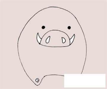 野猪简笔画图片