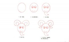 彩色绵羊简笔画画法_怎么画彩色绵羊的简笔画