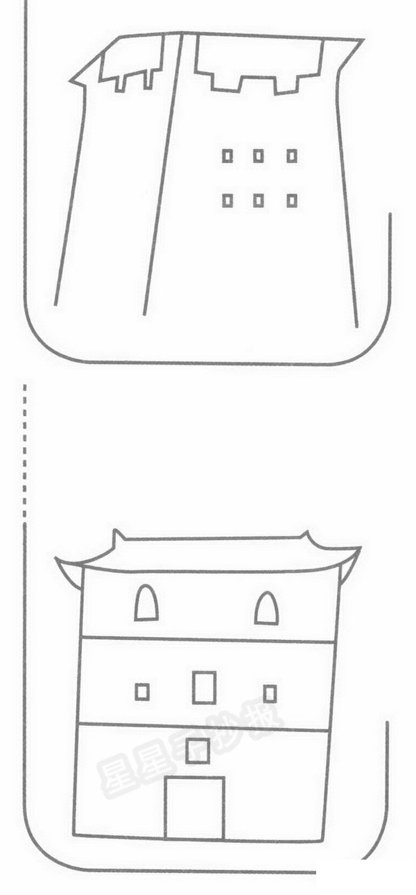 炮楼简笔画