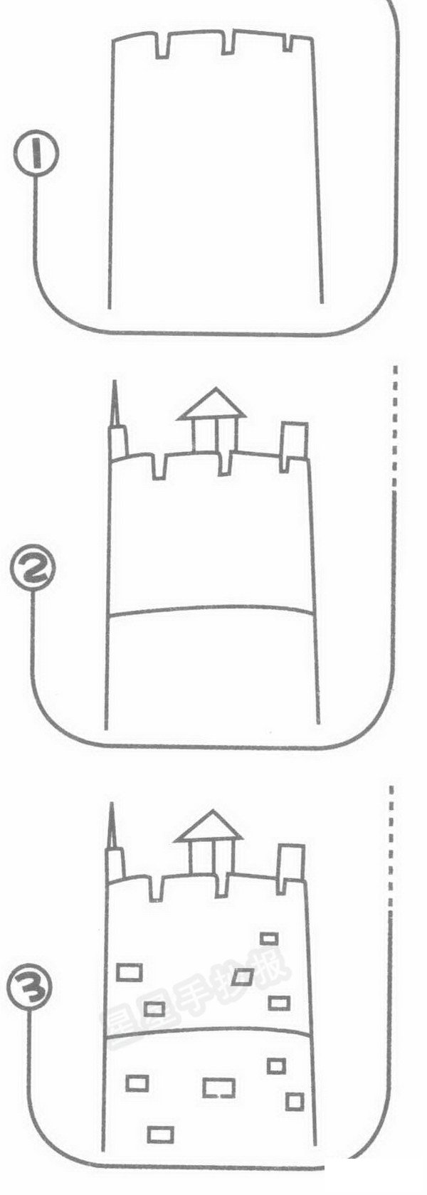 炮楼简笔画