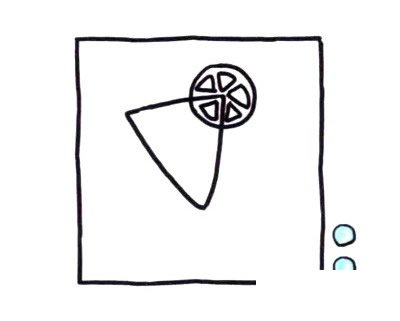 四步画出鸡尾酒简笔画图片