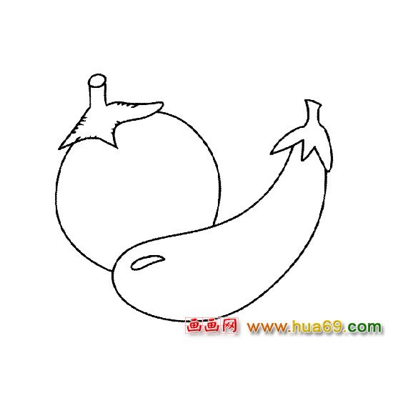 简笔画：好吃的茄子2