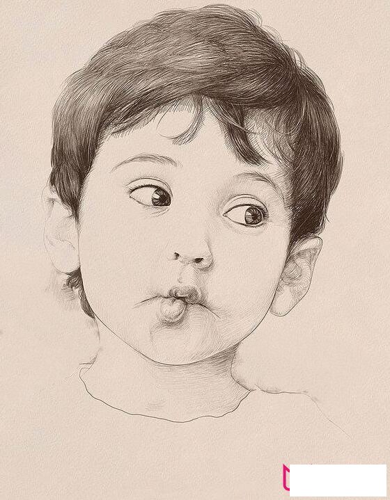 俏皮男孩人物简笔画